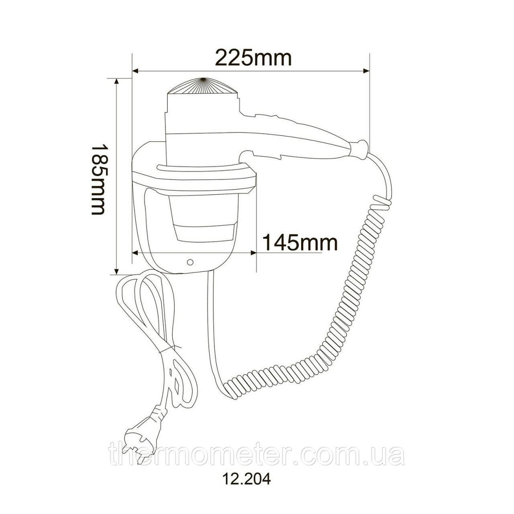 Фен HOTEC 12.204 ABS White Киев - изображение 4
