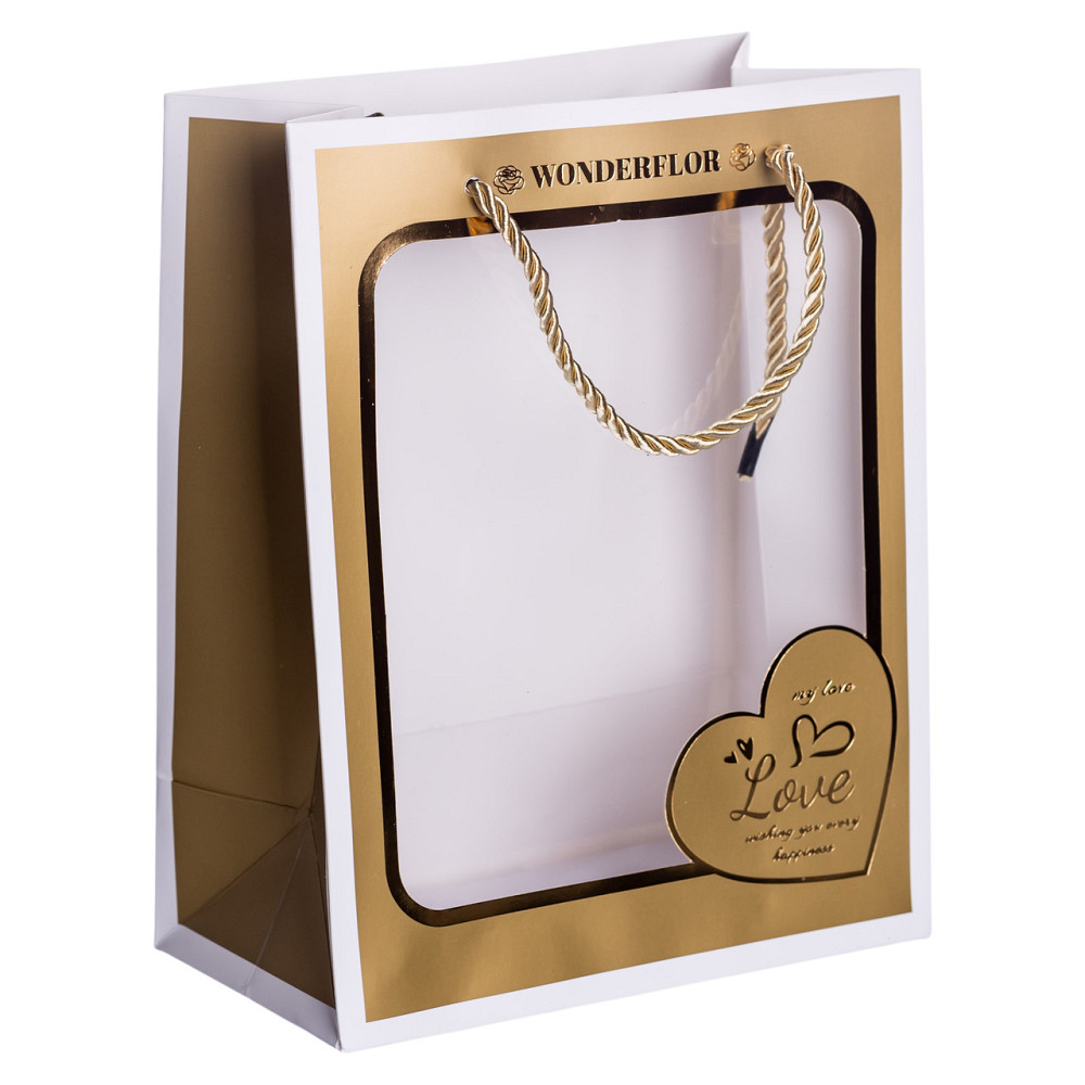 Yiwu Набір подарункових пакетів з паперу Love з віконцем 12 шт 18×10×23 см HP-10359-17 Коломия - фото 10
