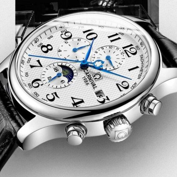 Часы мужские механические Carnival Masters White Sand (2 ремешка) Винница - изображение 5