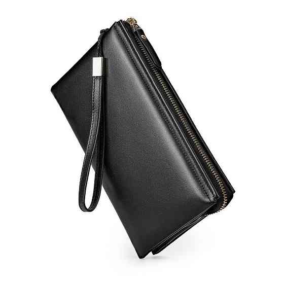 Мужская барсетка на запястье из кожи 20237 Vintage Черная Киев