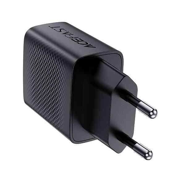 Мережевий зарядний пристрій ACEFAST A78 PD20W GaN (USB-A+USB-C) charger Black (6974316283256) Київ