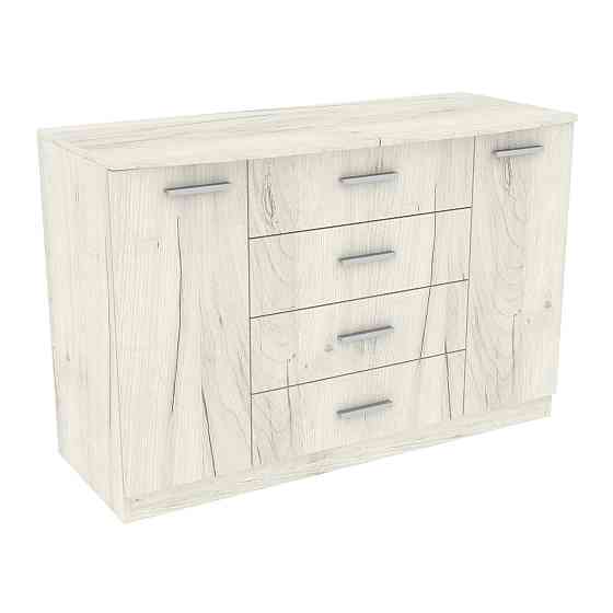 Комод №3, Дуб Крафт Білий, 1200/500/800 Львів