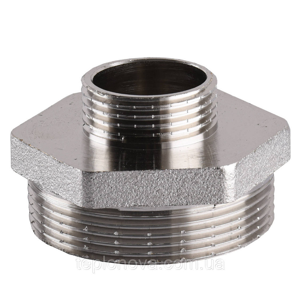 Ниппель редукционный никелированный 2″НР х 1″НР штампованный А0543А(нк) VA Черновцы - изображение 3