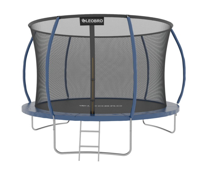 Батут дитячий LEOBRO Premium Pro 252 см із внутрішньою захисною сіткою 8FT Синій Київ - фото 2