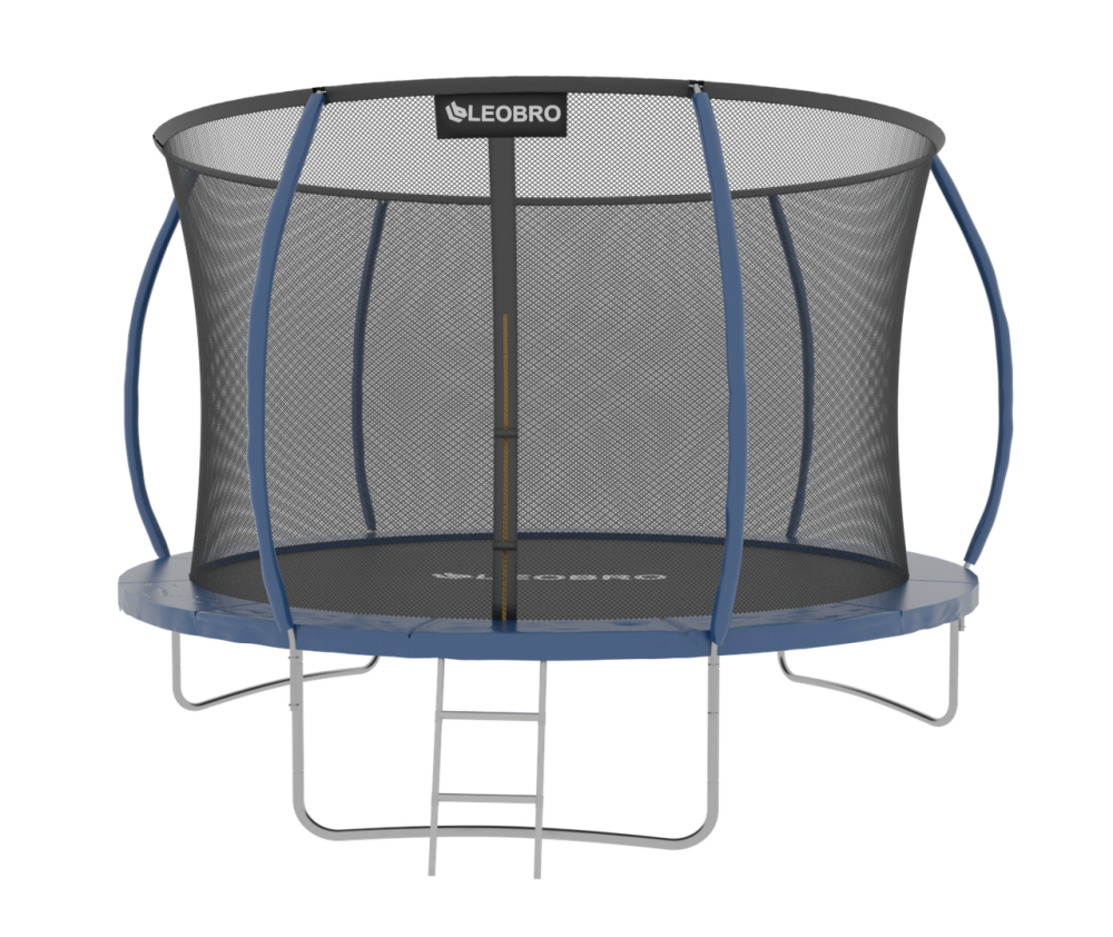 Батут детский LEOBRO Premium Pro 252 см с внутренней защитной сеткой 8FT Синий Киев - изображение 2