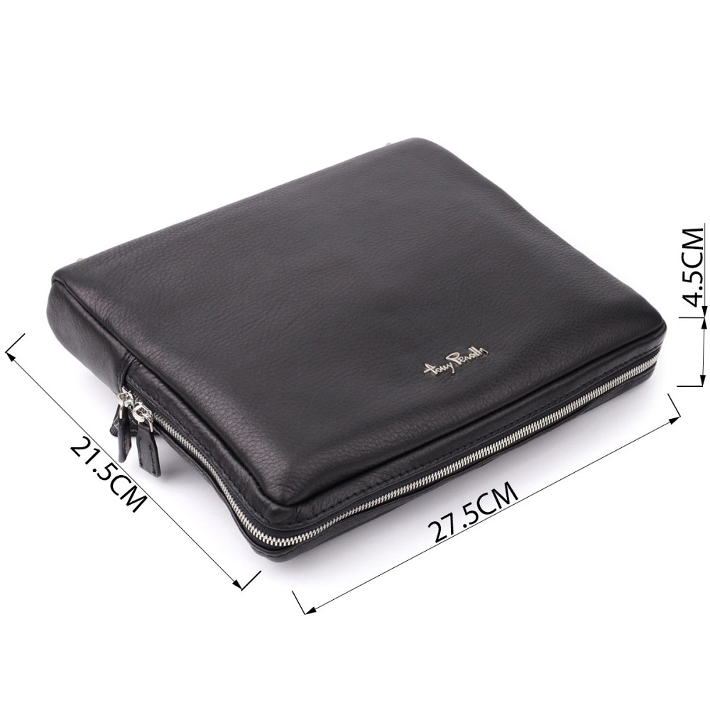 Мужская сумка для планшета из мягкой натуральной кожи Tony Perotti 20846_1 (9594-28) nero Черный Киев - изображение 9