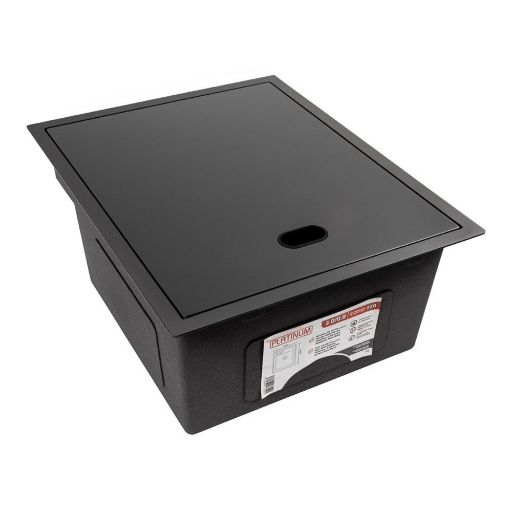 PLATINUM Кухонна мийка CM 40*50 прихована PVD чорна Platinum Handmade Киев - изображение 8