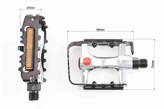 Педалі MTB 9/16" (102x62x24mm) алюмінієві, сріблясто-чорні NWL-91K Київ