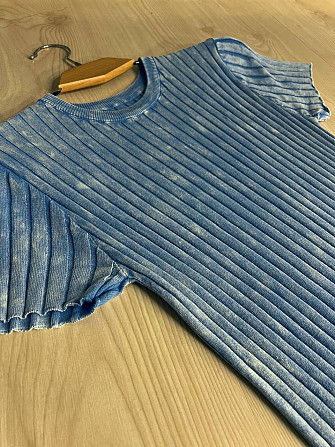 Сукня жіноча Fashion 3042 довга трапеція трикотажна в рубчик, блакитний, one size Одеса - фото 10
