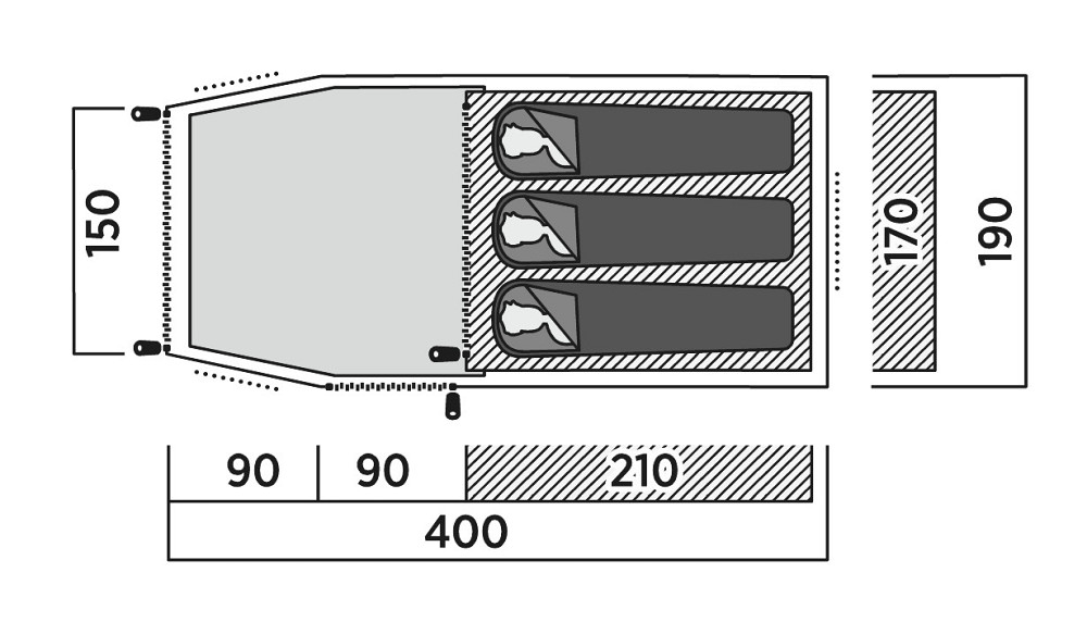Палатка трехместная Easy Camp Hemsedal 3 (120474) Київ - фото 8