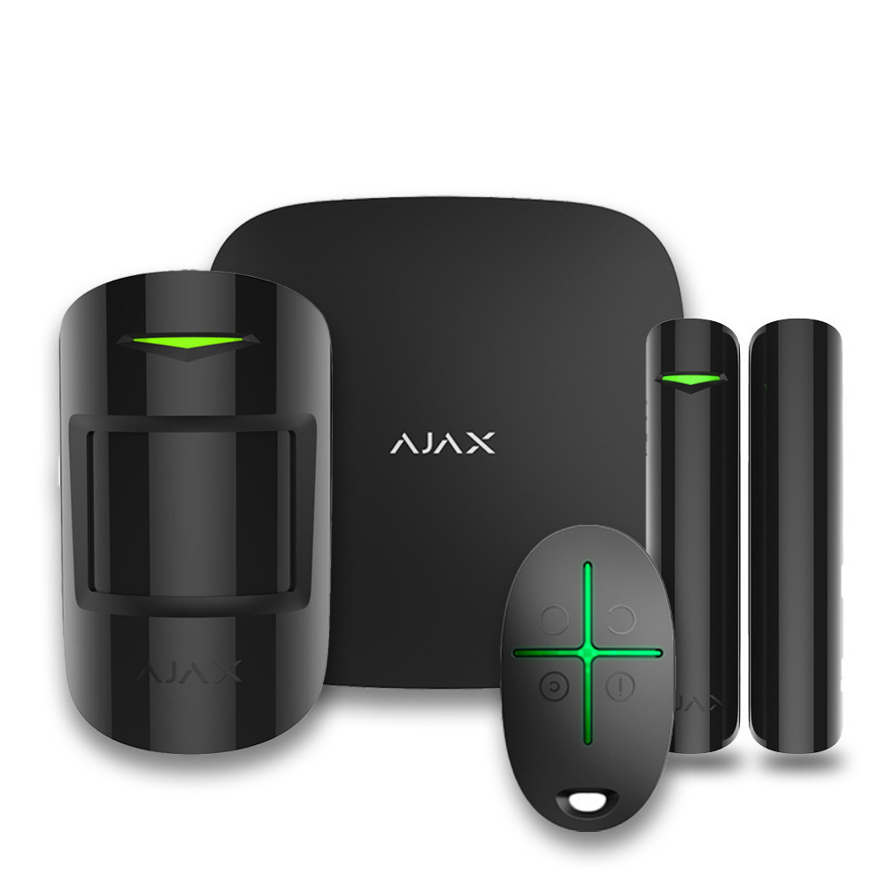 Комплект бездротової сигналізації Ajax StarterKit 2  black ( Hub 2/MotionProtect/DoorProtect/SpaceControl ) Київ - фото 1