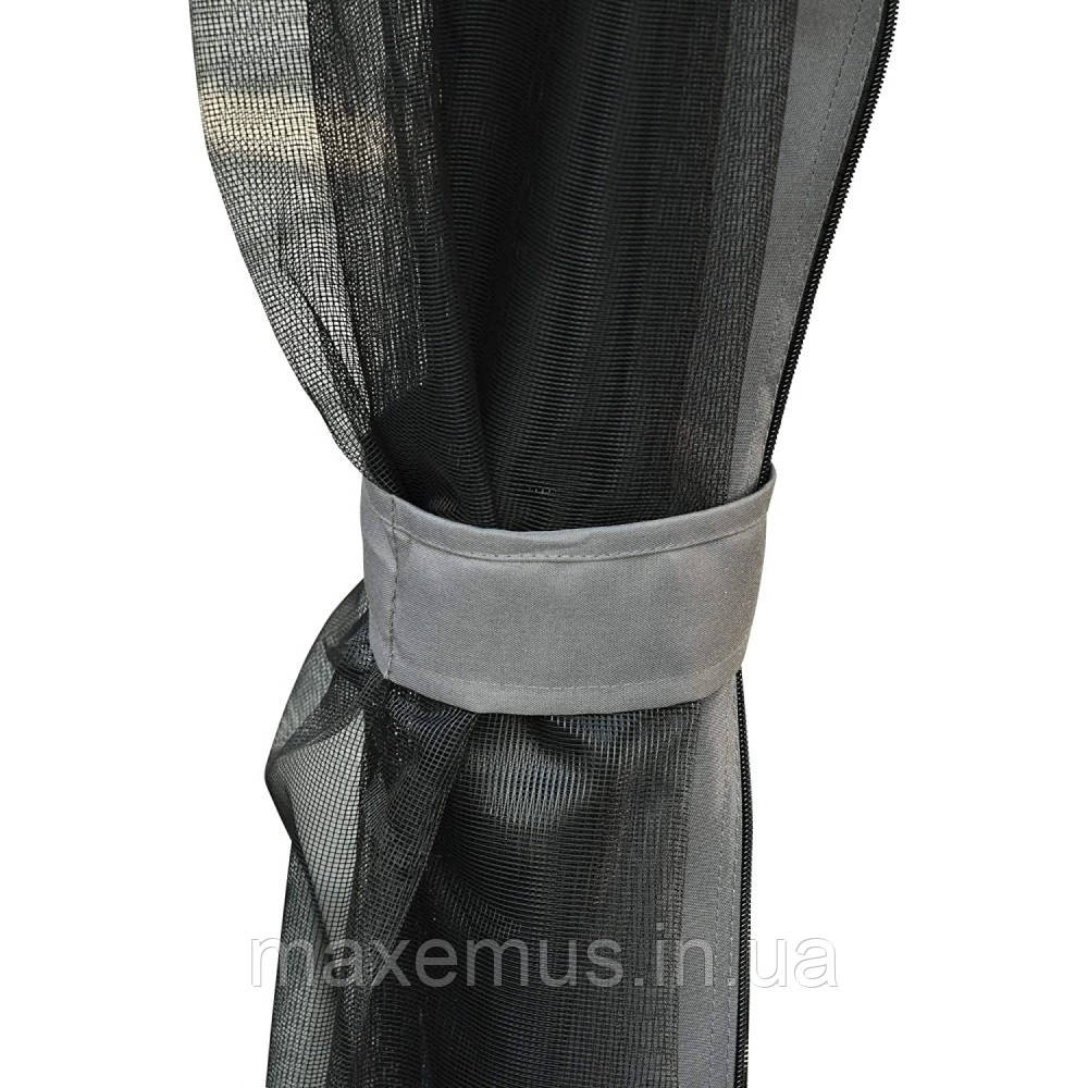 Качели садовые (качеля) раскладные с москитной сеткой Bonro J D3 060 серые 3-х местная диван-кровать Мостиська - фото 19