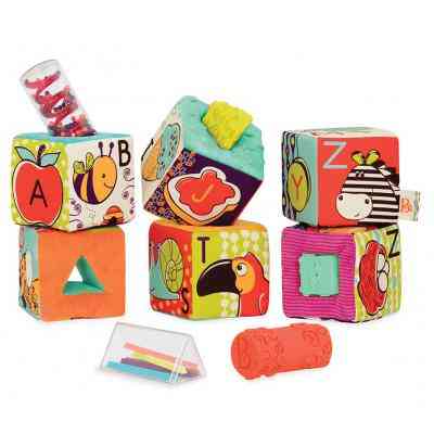Розвиваюча іграшка Battat м&apos;які кубики-сортери ABC S2 (BX1661Z) Вінниця