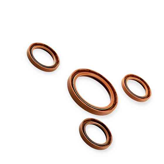 Сальник вала 05 Кременчук силікон 4шт (1бол.+3мал) FPM червоний КРТ колінчастого Мукачево