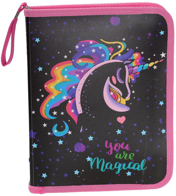 Папка для зошитів на блискавці "Class"об'ємна,"Unicorn",30*190*250 мм, PP, 5628C, шт Київ - фото 1