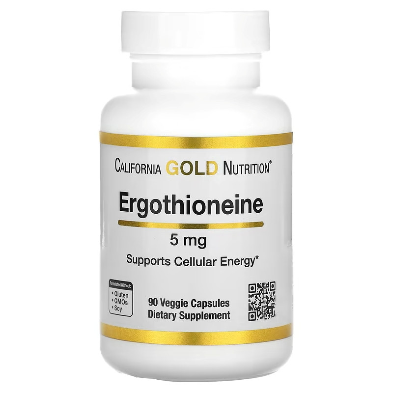 Эрготионеин California Gold Nutrition Ergothioneine, 5 mg, 90 Veggie Capsules Луцк - изображение 1