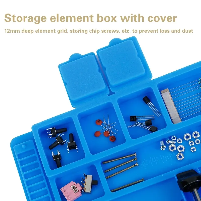 Силіконовий термостійкий коврик для пайки 45x32 см з магнітами Київ - фото 6