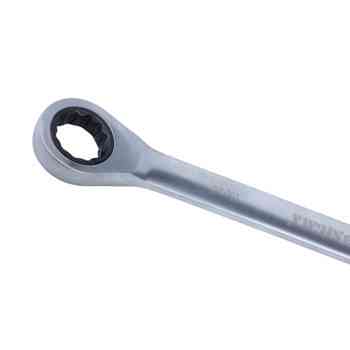 Набор ключей рожково-накидных с трещеткой 8-19 мм 11 шт (планшет) CrV Мукачево