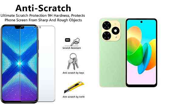 Защитное стекло NeoGlass для Tecno Spark 20, Spark 20c, Spark 20 Pro, Spark 20 Pro+ – ультрапрозрачное и Киев
