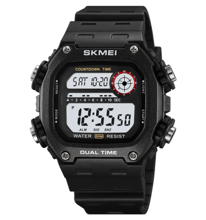 Часы мужские спортивные наручные Skmei 2126 (Черный с белым) Винница