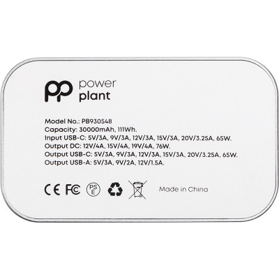 Батарея універсальна PowerPlant 30000mAh, PD/76W, QC/3.0, DC 12-19V, USB-C(65W Max), USB-A (PB930548) Вінниця - фото 3