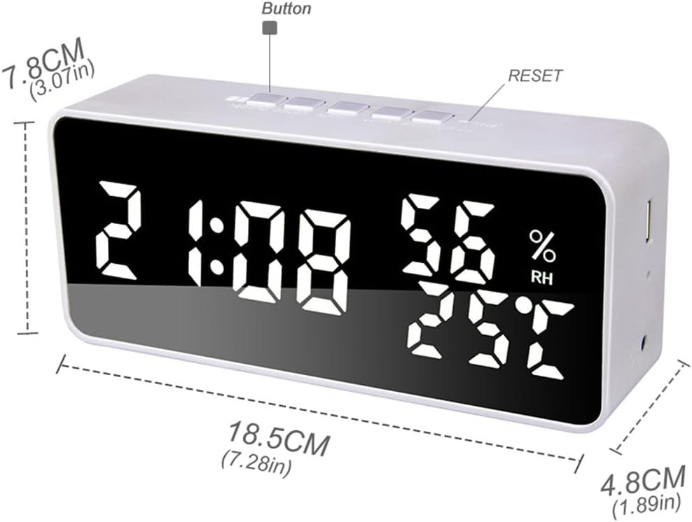 Цифровий настільний світлодіодний будильник irfora lt8006 Луцк - изображение 3