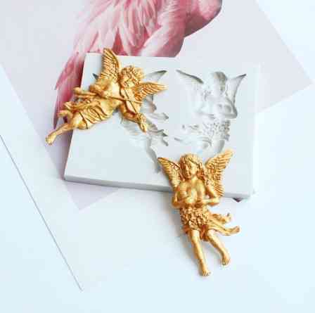 Кондитерский молд Ангелы 106 на 79 мм серый Киев