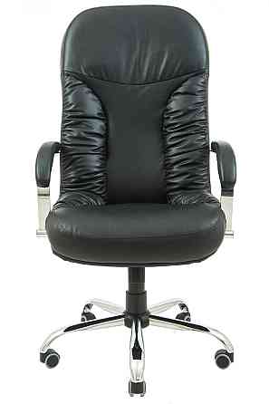 Офісне Крісло Керівника Richman Bufford Шкіра Комбо Lux Хром М1 Tilt Чорний Дніпро