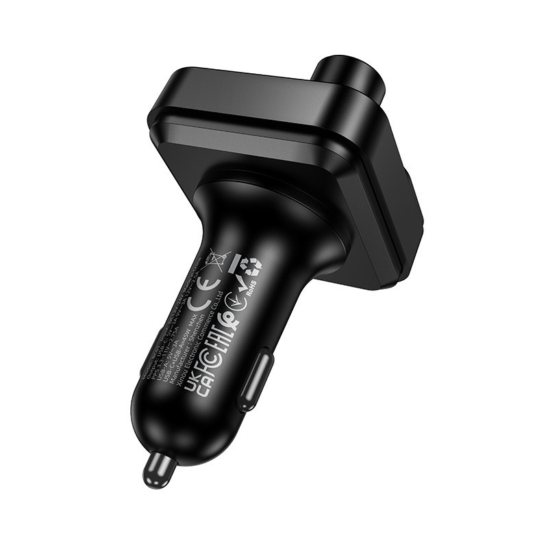 АЗП з FM-модулятором BOROFONE BC61 Ocean 45W(1A1C) car BT FM transmitter Black Одеса - фото 7