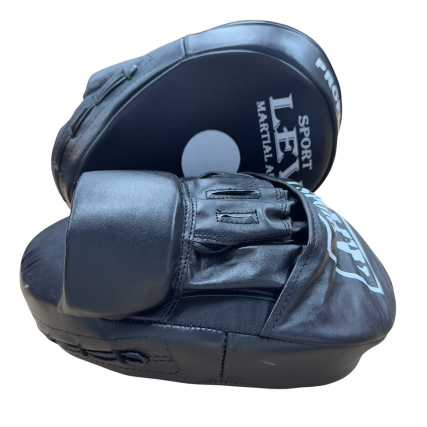 Лапа боксерська вигнута (2 шт.) шкіра LEV SPORT Вишневе - фото 1