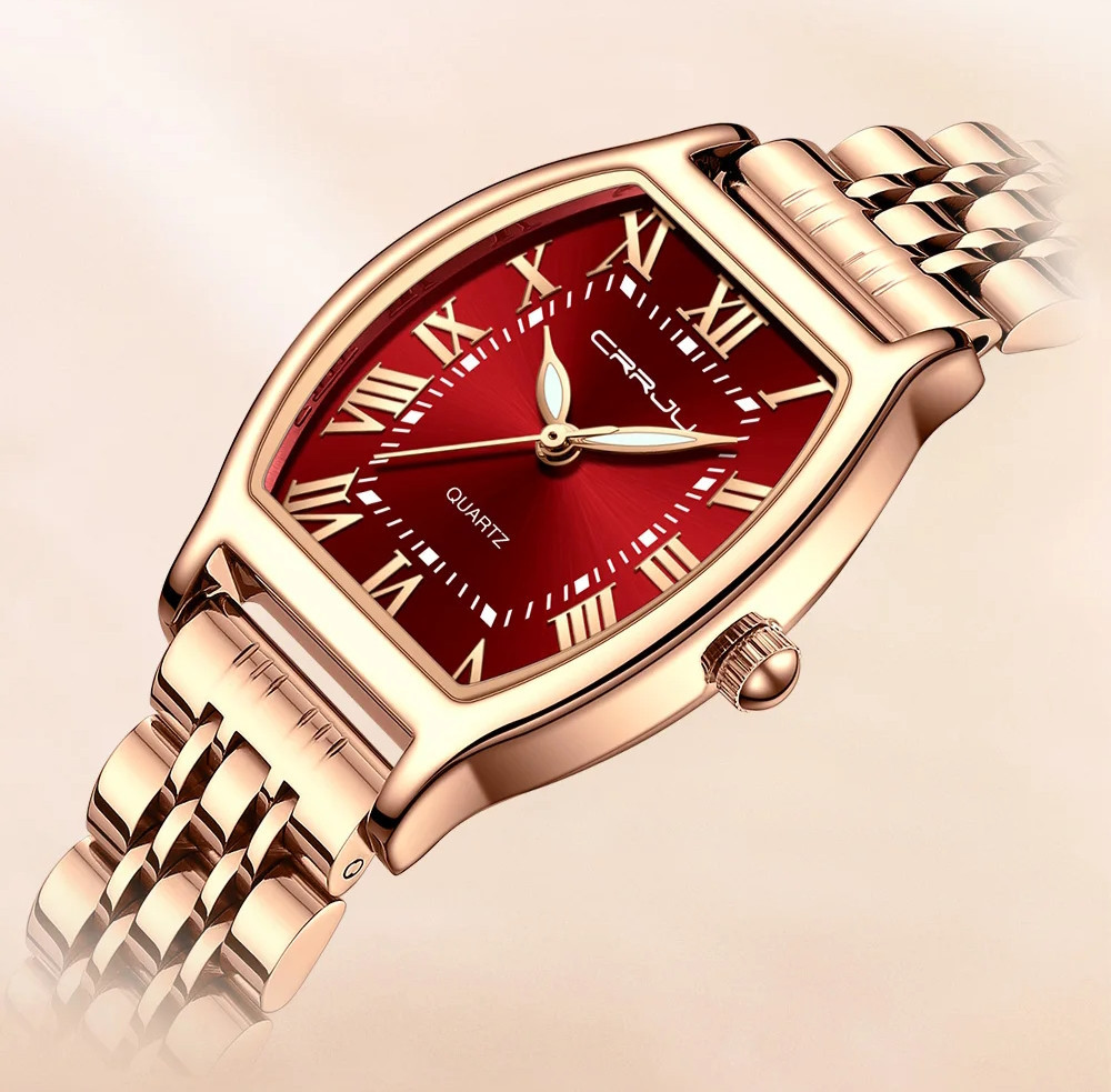 Годинник жіночий наручний Crrju France Золотистий Вінниця - фото 3