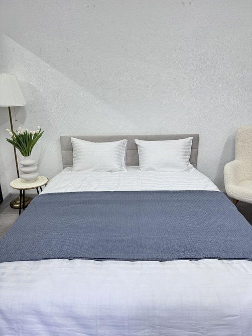 Ecotton Покривало Ecotton Pique 180х230 см натуральне сіре Grey в крафтовій подарунковій коробц Коломыя - изображение 3