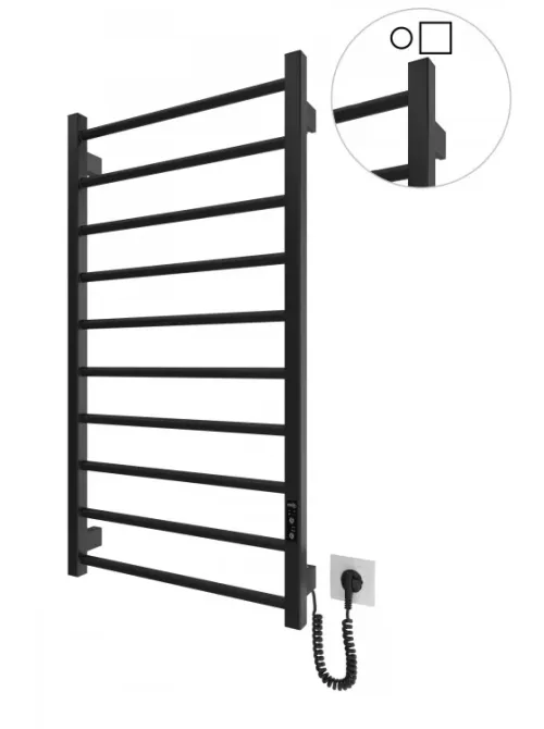 Электрический полотенцесушитель Hygge Family Leeds 970x530 черный мат Киев - изображение 1