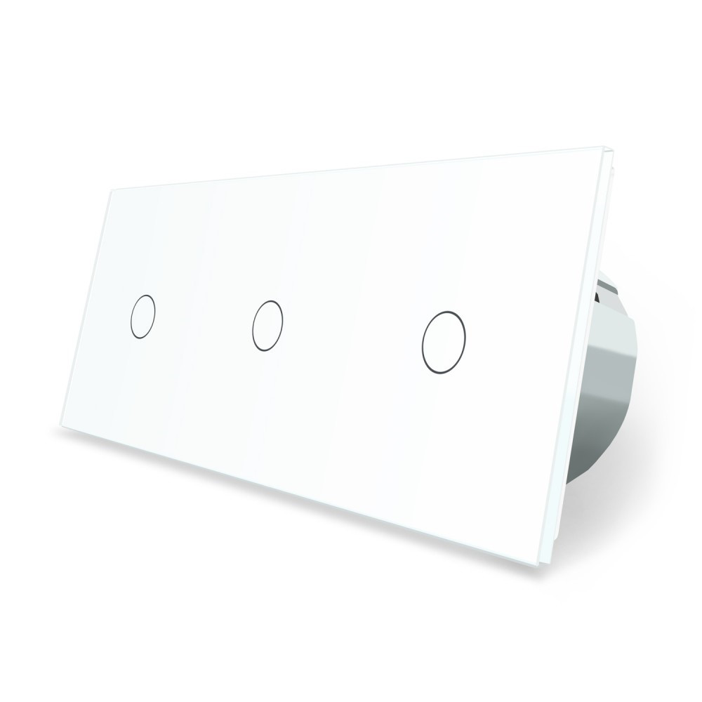 Розумний сенсорний прохідний/перехресний вимикач 3 сенсора (1-1-1) Livolo білий скло (VL-C703SZ-11) Коломия - фото 7