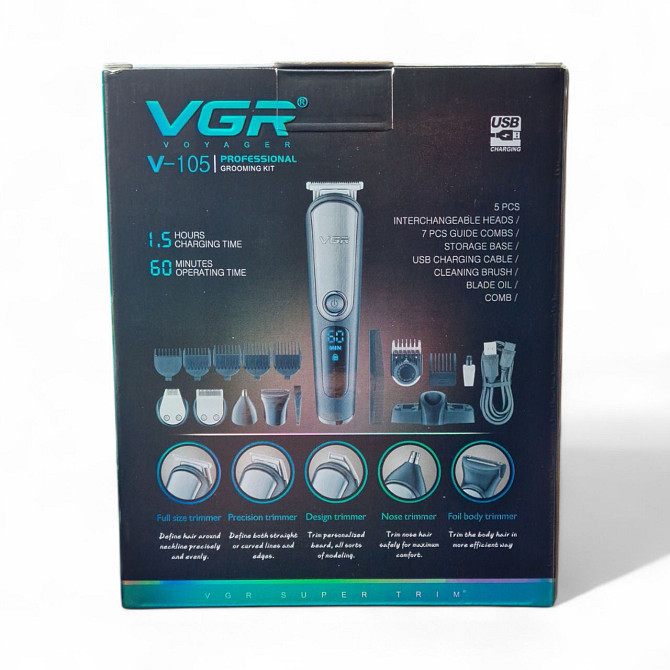 Машинка для стриження волосся 5 in 1 VGR V-105 (40) Київ - фото 6