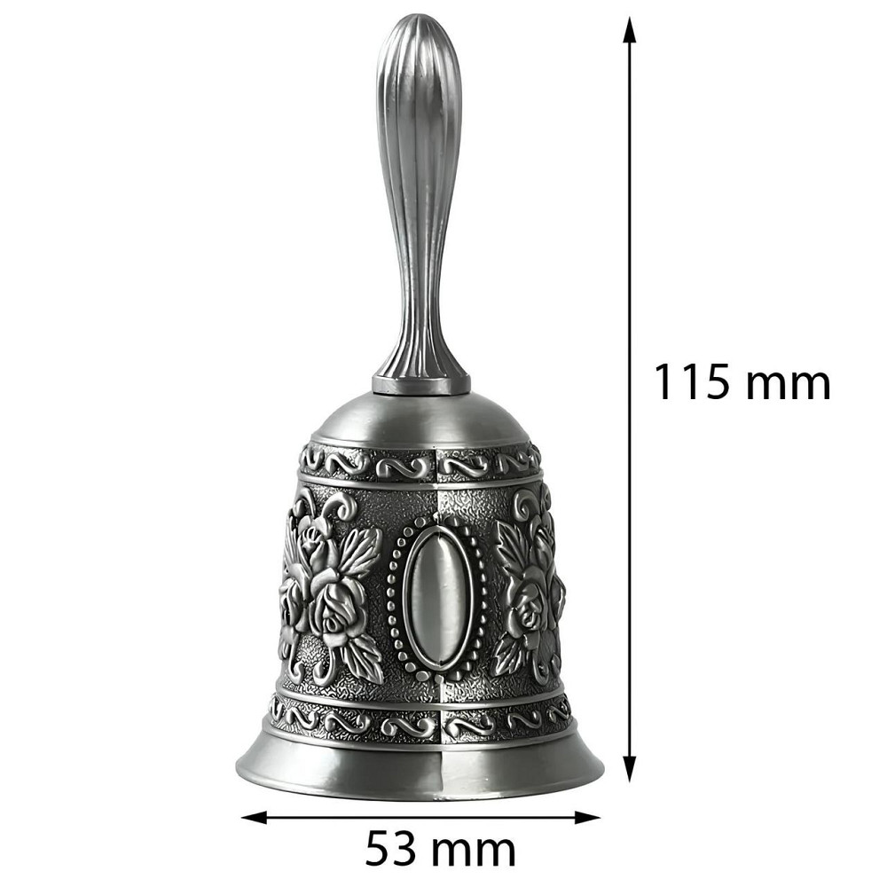 Ручний дзвін із цинкового сплаву RESTEQ 115х53 мм. Ручний дзвіночок із цинку Київ - фото 6