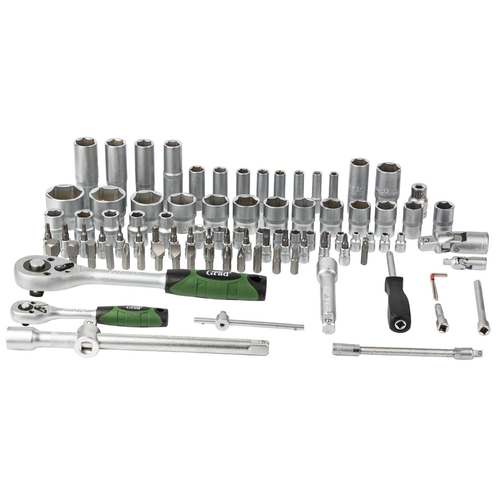 Grad Набор насадок торцевых и бит 1/4", 1/2" 94шт GRAD (6004265) Коломыя - изображение 3