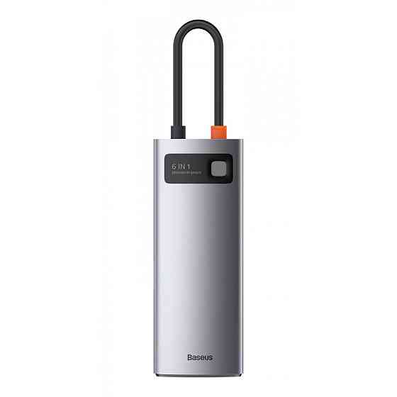 USB-Хаб Baseus Metal Gleam Series 6-in-1 Type-C серый Львов