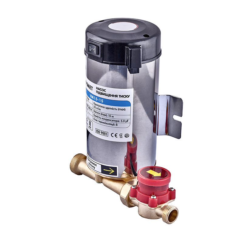 Насос підвищення тиску Vodomet VM15-15 Н=15М, Q=1,5кбМ, P=120Вт (корпус - нерж) (VO4206) Київ - фото 9
