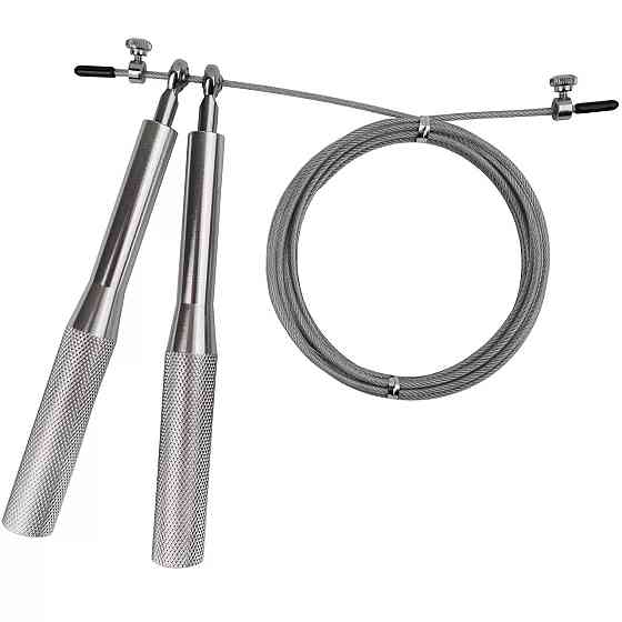 Скакалка швидкісна на підшипниках алюмінієва PowerPlay 4207 Elite Jump Rope Срібна (3m.) Луцьк