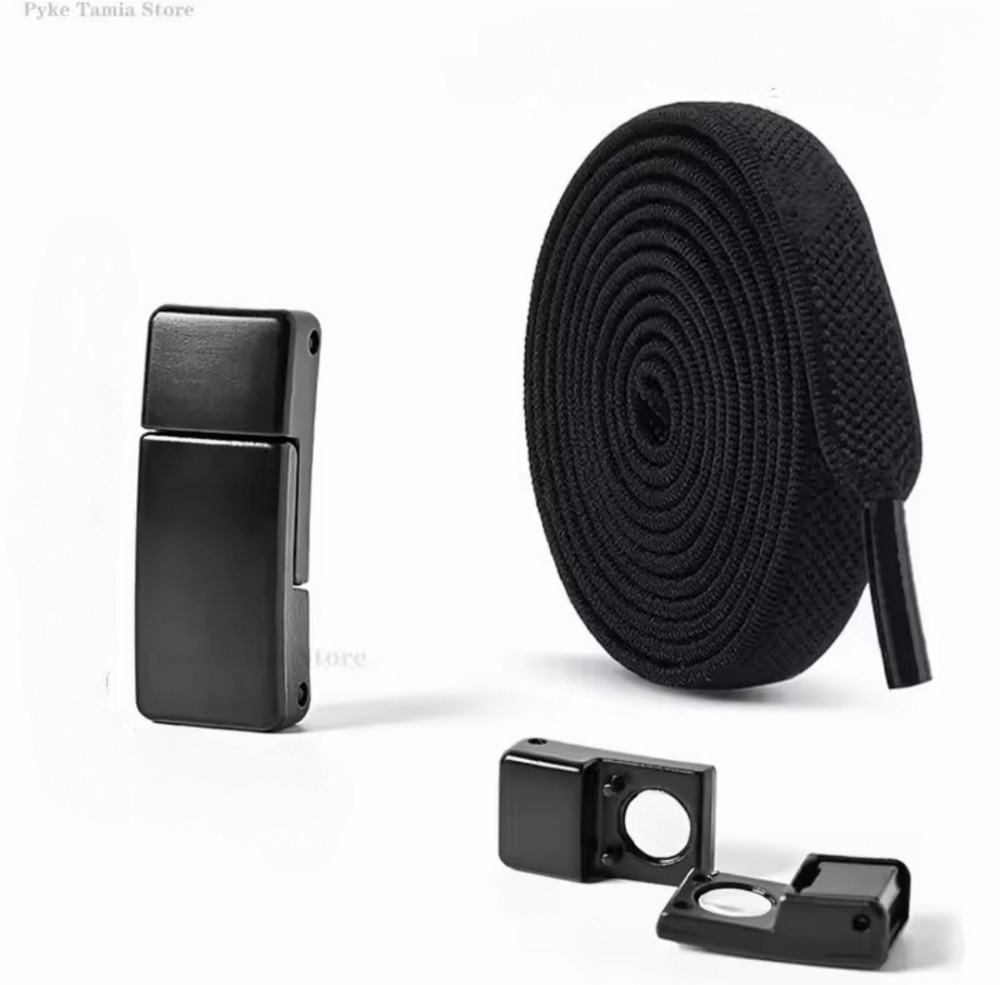 Еластичні шнурки без зав'язок з магнітними застібками темний металік Смела - изображение 2