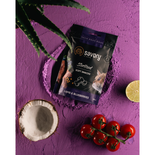 Какие лакомства Savory для здоровья стерилизованных кошек, ягненка и черники Киев - изображение 10