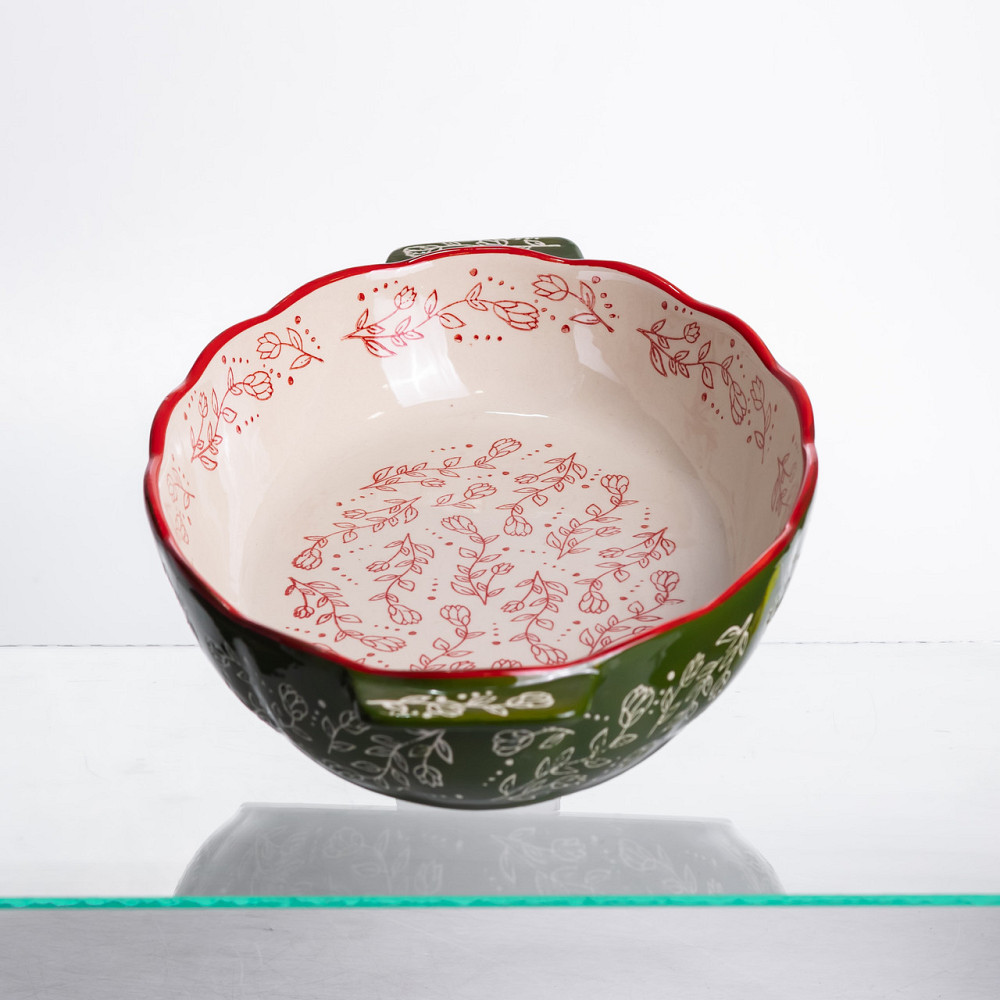 Yiwu Форма для запікання Vintage 35×22×5 (см) овальна з ручками Зелена HM05-03 Коломыя - изображение 6