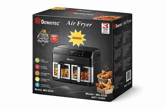 Аерофритюрниця DOMOTEC Air Fryer MS-3226 7,6 л, 4800 Вт, без масла, два ТЕНи, механічне управління Одеса