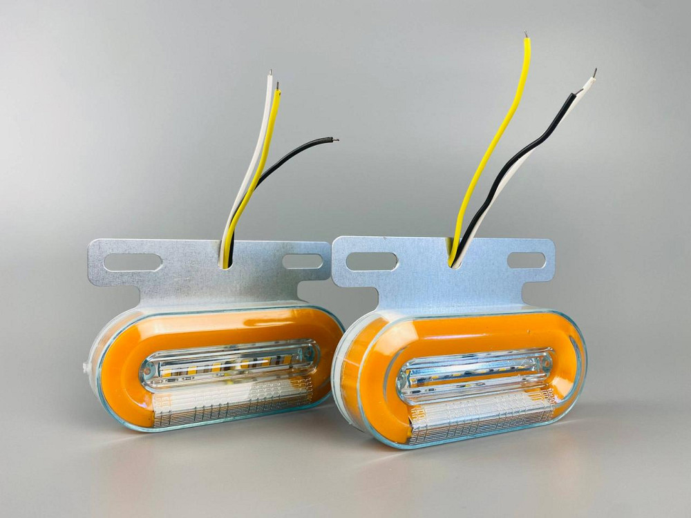 Ліхтар LED габаритний 12V, жовтогарячий, білий і "блигаюча мережа" 130 мм х 90 мм Мукачево - фото 8