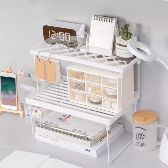 Складная кухонная дополнительная полочка, подставка, стеллаж в кухонный шкаф 34.5см Винница - изображение 2