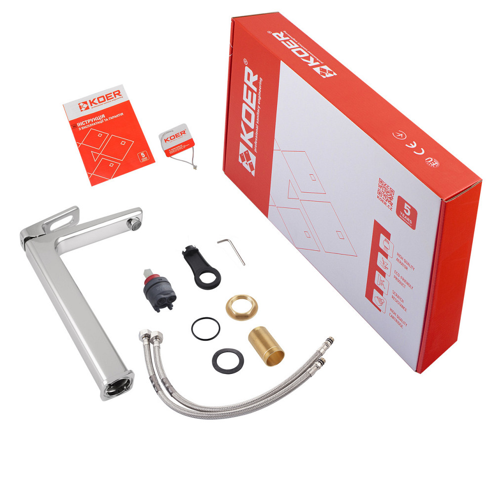 Высокий смеситель для умывальника Koer KB-11031-01 (KR5433) Харьков - изображение 4