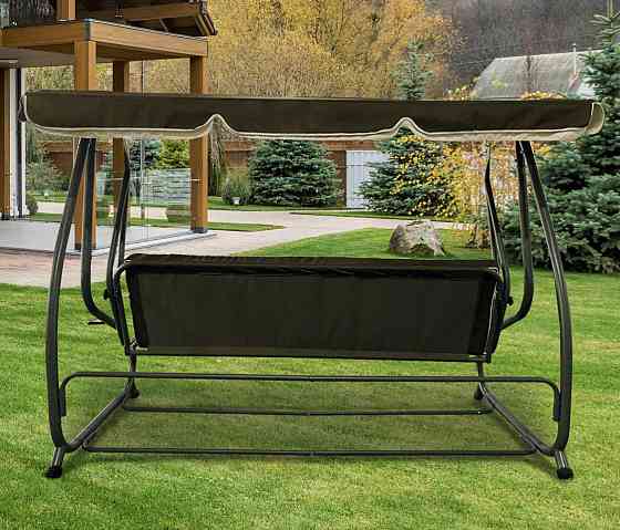 Садова гойдалка чотиримісна Avko Relax Plus з дашком для саду, дачі Київ