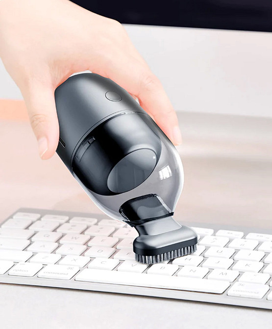 Портативний пилосос Baseus C2 Desktop Capsule Vacuum Cleaner mini CRXCQC2A-01 (Чорний) Николаев - изображение 6