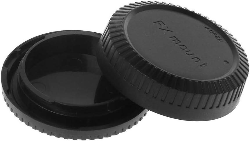 Комплект задней крышки камеры и крышки объектива Micro 4/3, защита от пыли и царапин черная, заглушка байонета Киев - изображение 1